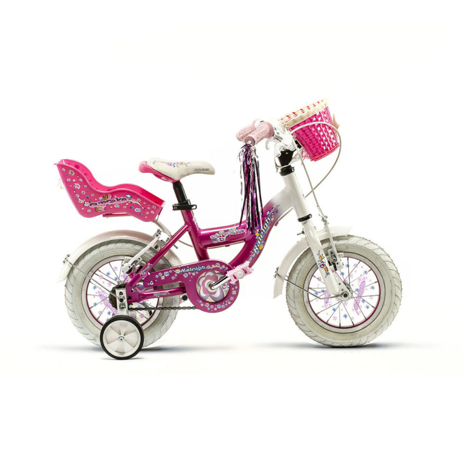 BICICLETA RALEIGH CUPCAKE RODADO 12 (Blanco/Rosa)