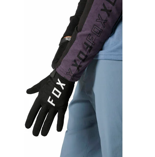 Guanti Da Ciclismo Fox Ranger A Dita Lunghe - Nero/Blu Indaco, Taglia S