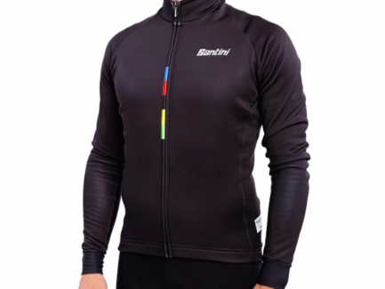 CAMPERA SANTINI UNISEX UCI RAINBOW OFFICIAL (Black)