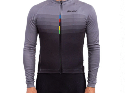 JERSEY TÉRMICO SANTINI UCI RAINBOW THERMOFLEECE OFFICIAL (Black)