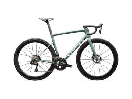 BICICLETA S-WORKS TARMAC SL8 – Shimano Dura-Ace Di2 (Gloss Premium Fjord Metallic/White Metallic Silver)