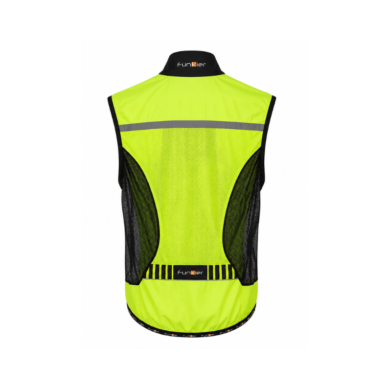 CHALECO PARA CICLISMO FUNKIER TREVISO (Verde Fluor/Negro) - Imagen 2