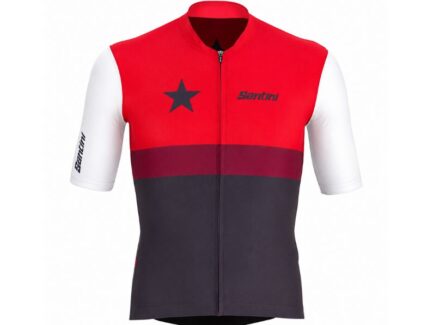JERSEY SANTINI BLACK STAR SUMMER (Rojo/Blanco)