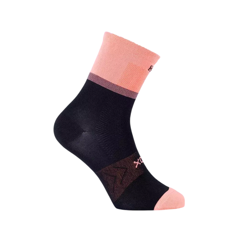 MEDIA SOX FLUOBIKE (Negro/Naranja)