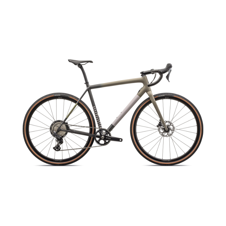 BICICLETA SPECIALIZED CRUX COMP 2024 (Satin Taupe/Smoke/Midnight Shadow/Metallic Spruce)
